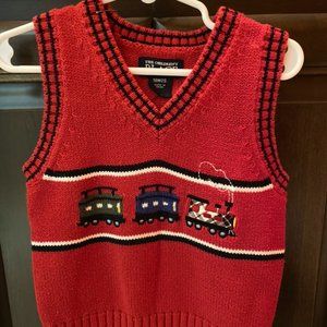 Red V-neck Train Vest